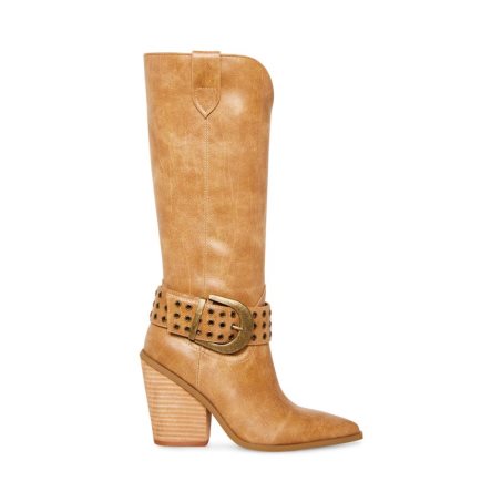 Brown Steve Madden Lennon Women's High Boots | PH 8075MZD